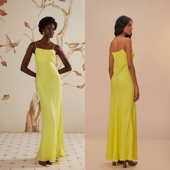 FARM Rio Dresses & Skirts - Farm Rio neon green lenzing ecovero viscose slip dress M